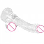 Soft Jelly Sex Transparent Anal Dildo Butt Plug Anal Toy For Women Adult Homosexual Adult Realistic Penis Big Suction Cup