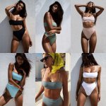 Sexy Swimsuit Female 2019 Hot Bikini Solid Color Swimsuit Leopard Bikini Women S-xl