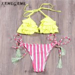 SAMEGAME 2019 Bikinis Women Swimsuit Hot New Summer Floral Swim Top Bathing Suit Padded Sexy Swimwear Bikini Brazilian Biquini