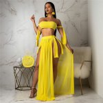 Sexy Womens Cover Up High Waist Bikini Sheer Beach Long Wrap Dress Sarong Pareo Swimwear