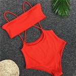 Bikini 2018 Bikinis Women Bathing Suit  Sexy Solid Color Strap Bikini Set Maillot De Bain Femme High Waist Swimsuit