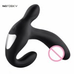 2018 Silicone Male Prostate Exerciser Massager Male Waterproof Personal Health Care Anal Butts Plug Vibrator Zerosky