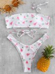 ZAFUL High Leg Watermelon Padded Bikini Set Women Sexy Brazilian Beach Swimsuit Female Swimwear Bathing Suit Biquinis 2019