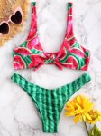 Vertvie 2019 Watermelon Printed Bikini Swimwear Women Swimsuit Sexy Low Waist Thong Bikini Bathing Suit Padded Swimwear Biquni