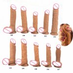 Gay For unisex 8 inch dildo realistic penis lifelike dual density layer silicone sex toys massive cock with suction cup