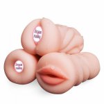 3 Style Male Masturbator Real Pocket Pussy Sexy Mouth Aritificial Vaginal Adult Sex Toys for Men Intimate Erotic Toys