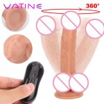 VATINE Huge Dildo Super Thick Sturdy Suction Cup Realistic Penis Rotate Vibrating Dildo Sex Toys for Women Vibrator 12 Speed