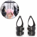 camaTech Spreader Bars with Hanging Handcuffs PU Leather Restraints Wrist Suspension Swing Cuffs Bondage Adult Games For Couples