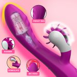 Electric Vibrators 10-Frequency Rotary Tongue Licking Vibrators Silicone Vibrating Spear Sex Products Adult Sex Toys For Women