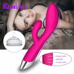 Khalesex G Spot Rabbit Dildo Vibrator Orgasm Adult Toys USB Charging Powerful Masturbation Sex Toy for Women adult Sex product