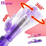 Masturbator Sex Toy for Women Clitoris Stimulator 10 Speeds G Spot Vibration Double Vibrator Rechargeable Rabbit Vibrator