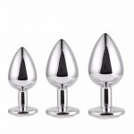 3Pcs/Set Stainless Steel Butt Plug Crystal Jewelry Anal Plug Gay Anal Stimulator Dildo Sex Toy For Men Women Sex Product 7 Color