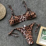 Hirigin Brand Sexy Bikin 2019 Swimwear Women Sexy Leopard Bikini Set Push-Up Padded Swimwear Swimsuit Bathing Beach Suit