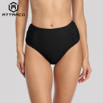 Attraco Swimming Bottom Ladies Women Bikini Bottom Lace Patchwork Swimwear Briefs High Waist Sexy Swimming Trunks