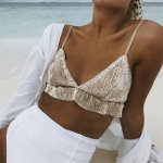 2019 One Piece Women Sexy Sequin Tops Beach Summer Bathing Suit Holiday Hot Bikinis Solid One Piece Swimwear Swimsuit