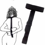 Women Erotic Lingerie Sexy Halter Neck Collar BDSM Bondage Fetish Back Handcuffs SM Toys For Adults Slave Restraints Wrist Cuffs