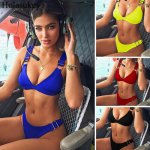 HolaSukey 2019 Brazilian Bathing Suit Swimsuit Push Up Bikini Set Women Bikinis Swimwear Biquini Thong New Sexy Solid Beach Wear