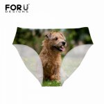 FORUDESIGNS Tankini Swimsuits Bikini Bottoms Funny Dog Printing Brazilian Panties Womens Swimming Shorts Sexy Swimwear Underwear