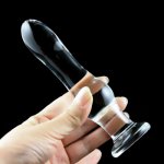 Pyrex Glass Anal Plug Dildo G-spot Stimulation Crystal Dildo Masturbation Anus Sex Toy for Female Male