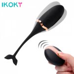 IKOKY G-Spot Massager Exercise Vaginal Vibrating Egg Kegel Ball USB Rechargeable Sex Toys for Women Clitoris Stimulator