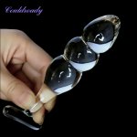 130x32mm Glass Anal Bead Butt Plug Prostate Massage Masturbate Crystal Butt Plug Sex Toy For Adult Women