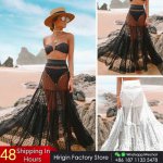 Hirigin Sexy Beach Dress Bikini Cover Ups 2019 New Cute Dot Printed High Wasit Beach Cover Dress Women Bathing Suit Swimwear