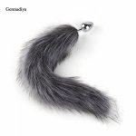 Stainless Steel Anal Plug Fox Tail Anal Butt Plug Ass Stimulator Mini Bullet Vibrator Prostate Massager Sex Toys for women