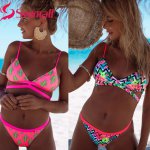 2019 Sexy Bikinis Women Swimsuit Bandage Halter Beach Wear Bathing suits Push Up Swimwear Female Brazilian Bikini Set feminino