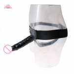 Realistic Dildo Strap-On For Beginner Black, Silicone Waterproof Harnesses Sex Products, Adult Product For Man Couples