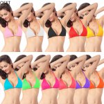 2019 Bikini Top Bikini Brazilian Colorful Sexy High Cut Two Piece Girls Swimwear Female Swimsuits Yellow Pink White Black Red