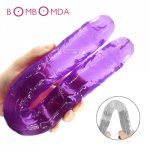 Soft Jelly Dildo Realistic Double Heads Anal Dildo Penis Male Dick Female Masturbation Erotic Toys for Adult Sex Toys for Woman