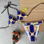 Sexy Print 2019 Brazilian Bikini Women Swimwear Female Swimsuit High Waist Bikini set Halter Bather Bathing Suit Swim Wear