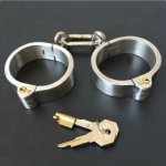 Stainless Steel Handcuffs For Sex Adult Games BDSM Bondage Torture Sex Tools For Couples Toys Hand Cuffs Slave Restraints