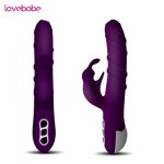 Lovebobe rabbit vibrator 360 dildo rotation usb sex toys for women big vibrator products vagina sex toys clitoris stimulator toy
