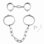 304 Stainless Steel Restraints Handcuffs Ankle Cuff bdsm Bondage Lock For Couples Adult Games erotic sex toys for men women