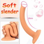 Soft Slender Long Anal Dildo Big Suction Cup Can Strapon Buttplug Anal Stimulation Expander Masturbator G Spot 3 Size Dildo.