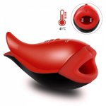 Deep Tongue Sucking Oral Vibrator Sex Toys for Man Penis Stimulator Heating Blowjob Male Masturbation Cup Automatic Sex Machine