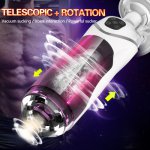 Full Automatic Piston Telescopic Rotation Male Masturbator Cup Adult Sex Toys Real Vagina Sucking Vibrator Handsfree Sex Machine