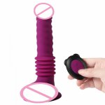 Silicone Rubber Adult Toy Electric Remote Controlling Large Penis Vibrator Thrusting Dildos Vibrator for Women