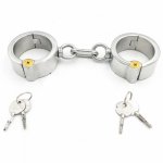 Adult Games Men Women Slave BDSM Bondage Stainless Steel Handcuffs Sex Toys For Couples Wrist Restraints Handcuffs Torture