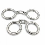 Stainless Steel Bdsm Bondage Handcuffs For Sex Metal Restraints Wrist Harness Hand Cuffs Bdsm Kit Sex Toys For Women Men