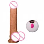 Skin Feeling Realistic Penis Automatic Heating Telescopic Rotate Rechargeable Suction Cup Dildo Wireless Remote Control Big Dick