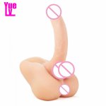 YUELV Sex Doll Ass With Realistic Dildo for Women No Vibrator ,Artificial Vaginal Pussy Pocket Male Masturbation Sex Toys Unisex