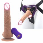 Remote Control Swing Big Dildos Strap on Dildos Harness Adjustable Belt with Removeable Dildos for Women Lesbian Gays C3-2-72