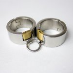 Metal Bondage Restraints Handcuffs for Sex Toy  Fetish Stainless Steel Handcuffs Metal Adult Sex Game for Couples G7-6-43