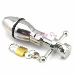 650g Stainless Steel Openable Anal Plug Heavy Metal Anal Beads Lock With Handles Butt Plug Adult Chastity Device Anal Sex Toys