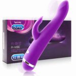 Durex G Spot Dildo Vibrator for Women Dual Vibration Silicone Female Vagina Clitoris Stimulator Sex Toys With 4PC Condoms Gift