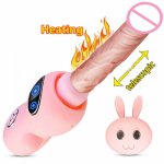 Automatic Telescopic Heating Dildo Fuckmachine Realistic Dildo Vibrator Sex Toys For Woman Artificial Penis Dildos For Women