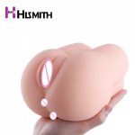 HISMITH Silicone Artificial Vagina Pocket Pussy Round Ass Love Doll Lifelike Vagina Anus Adult Masturbator Toys Sex Toys For Men