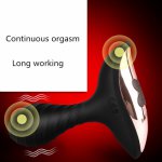 Vibrating Prostate Massager Men Anal Plug Waterproof Powerful Motors 10 Stimulation Patterns Butt Anus Silicone Sex Toys ST529